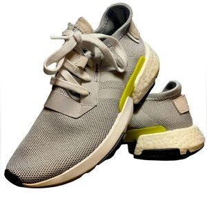 ADIDAS POD 3.1 boost gray neon yellow running sneakers tennis shoes men 6.5